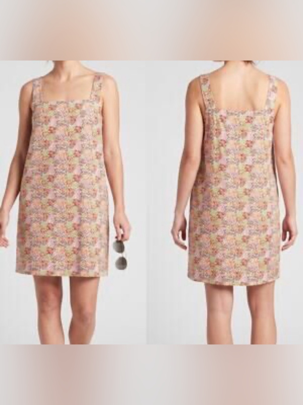LC Lauren Conrad Floral Square-Neck Mini Dress - Pink Multicolor